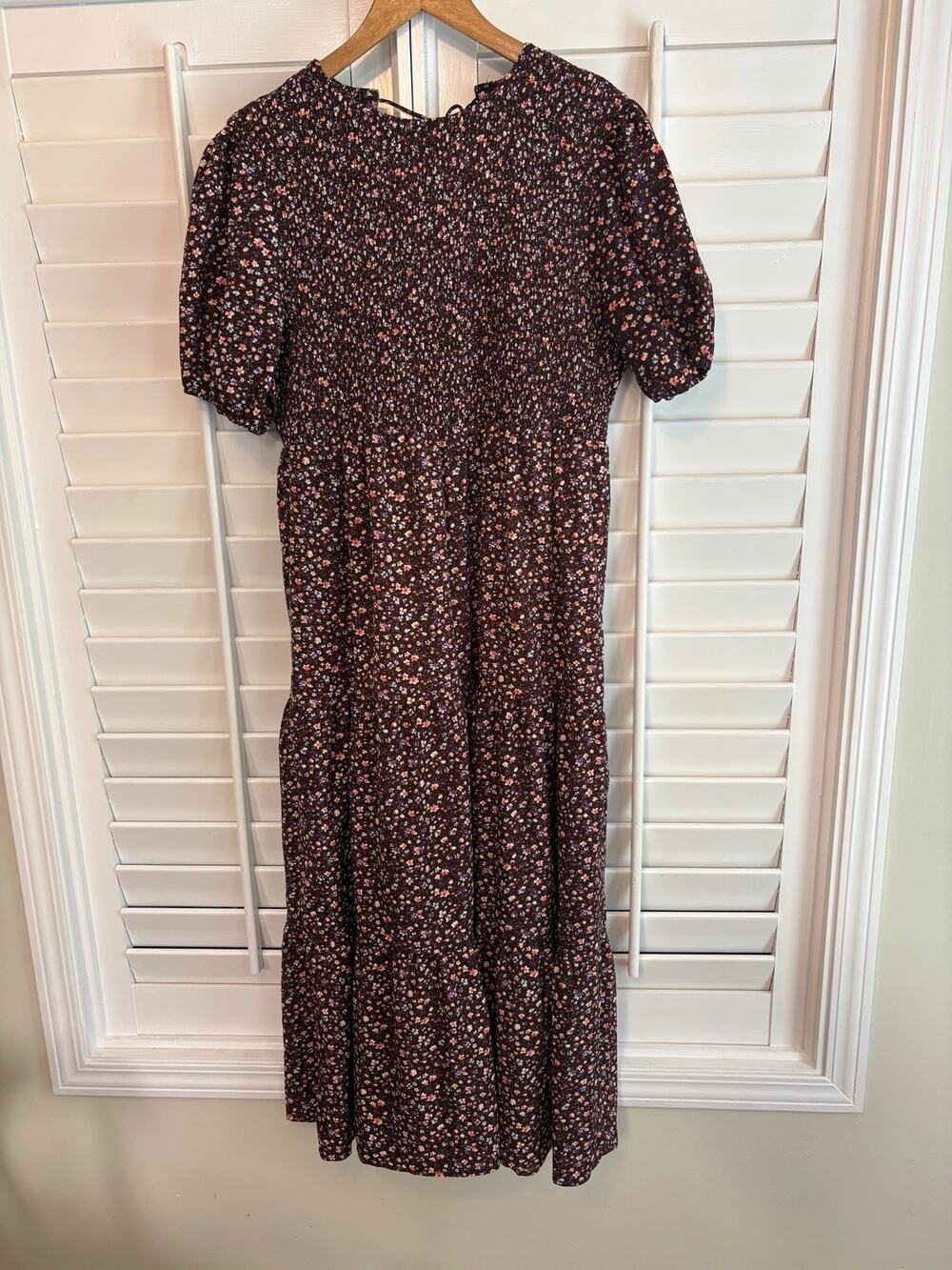 Petal + Pup Purple Floral Midi Dress Size 10